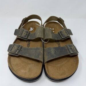 Birkenstock Olive Leather Sandals